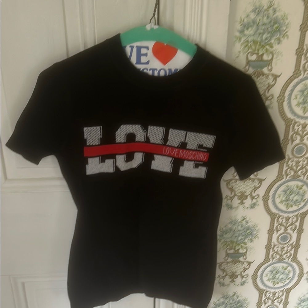 Love Moschino short sleeve sweater. Like new